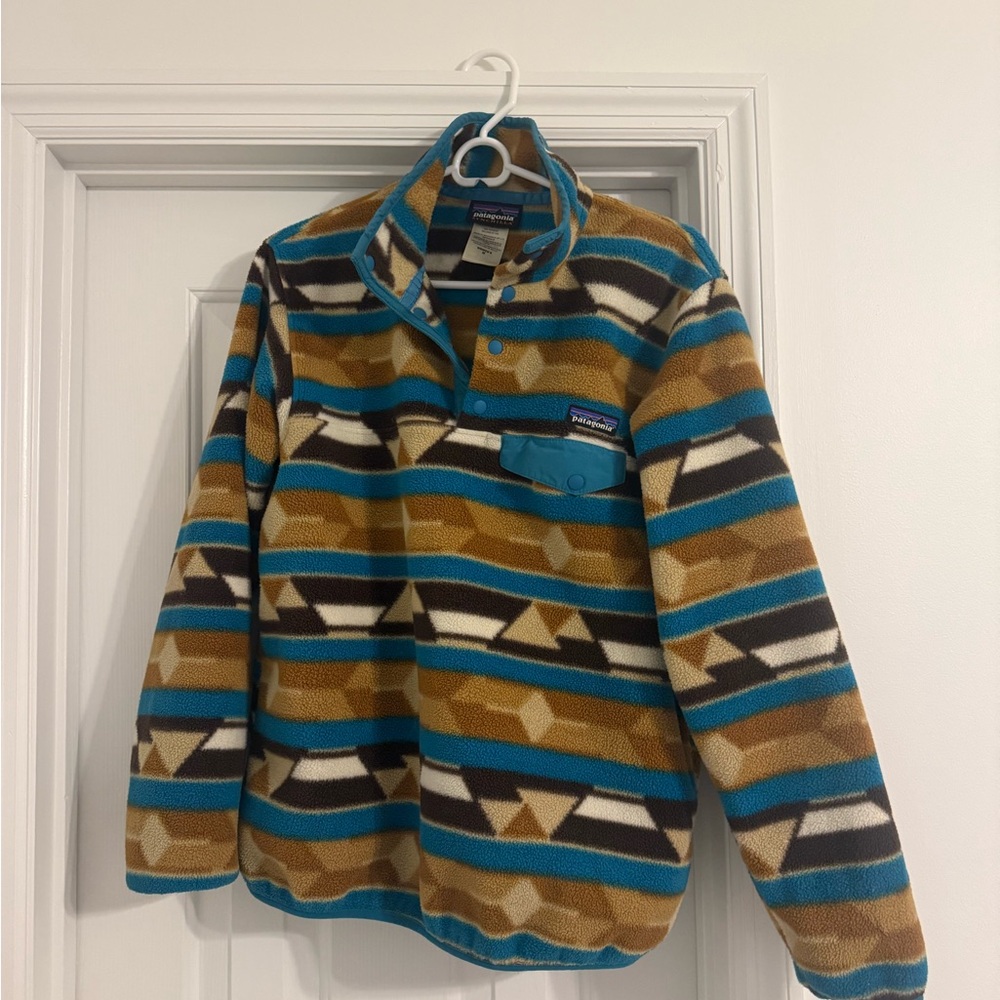 Patagonia Synchilla Blue and Brown Fleece